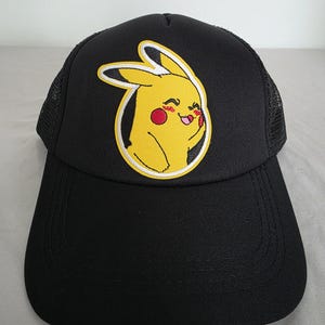 Iron on stitched Pikachu trucker hat