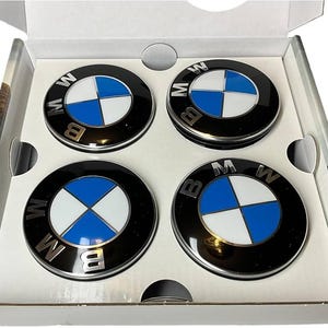 BMW Floating Wheel Center Caps Set, Self-Leveling Logo Rim Caps (56mm, 68mm)