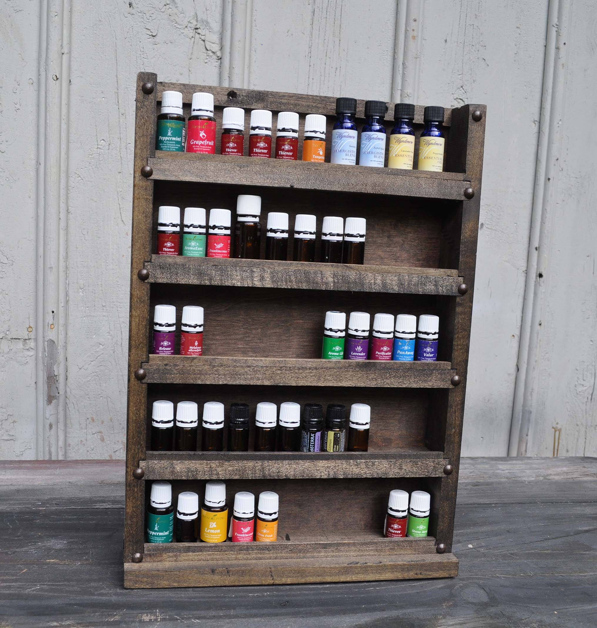 Very Large Rustic Spice Rack Holds 68 Spices and Oils Green Coyote  Woodworking Spice Rack to Hold Spice Jars and Oils 
