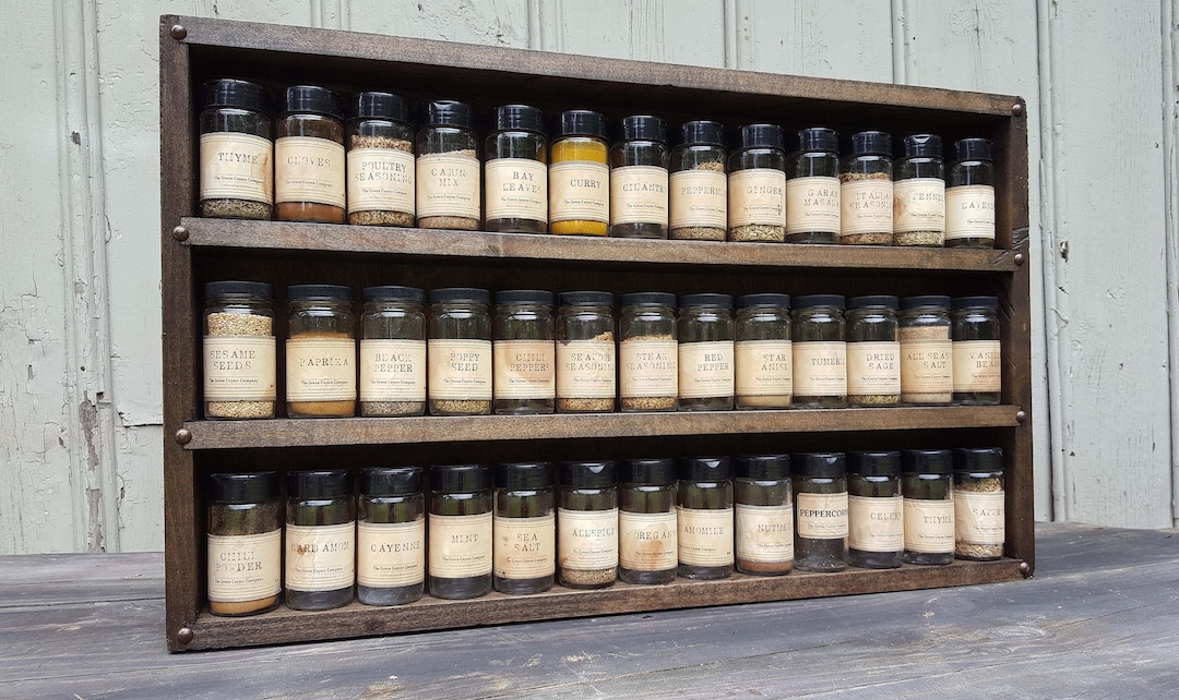 Allspice wooden spice rack 30 new arrivals