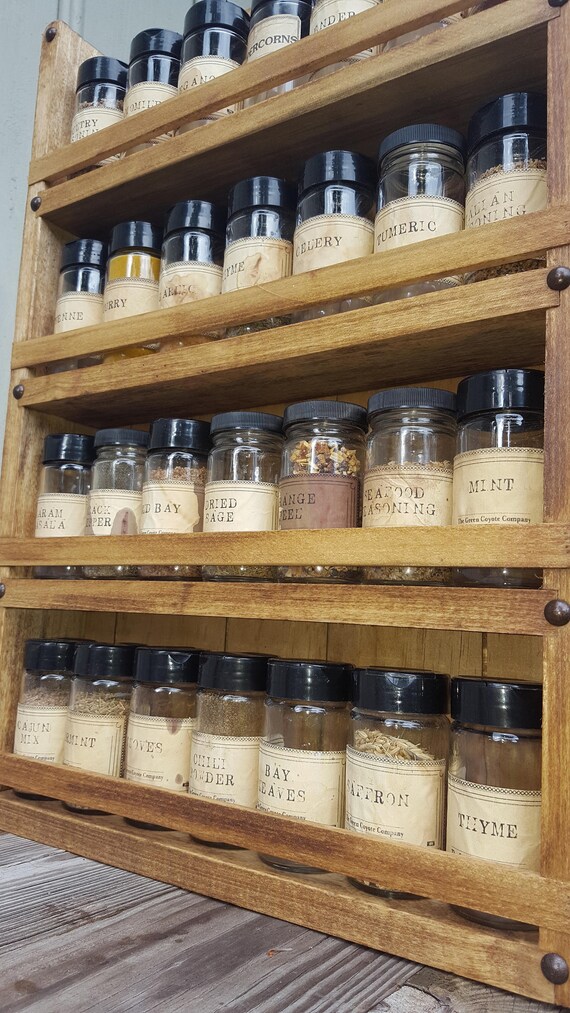 Spice Rack Country Counter Spice Rack Holds 28 Spice Jars Etsy