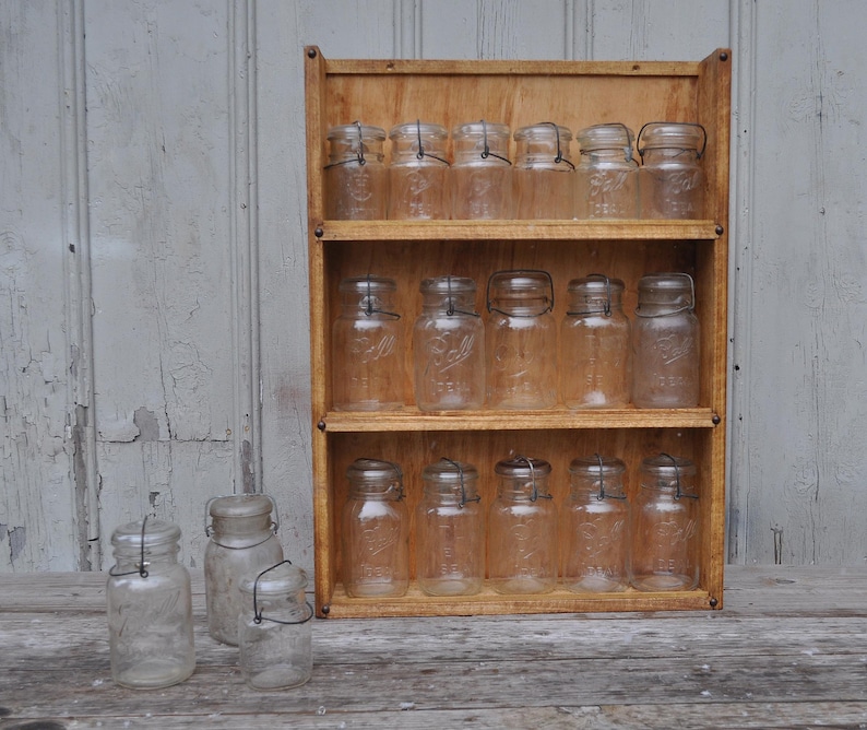 Mason Jar Display & Storage Rack Etsy