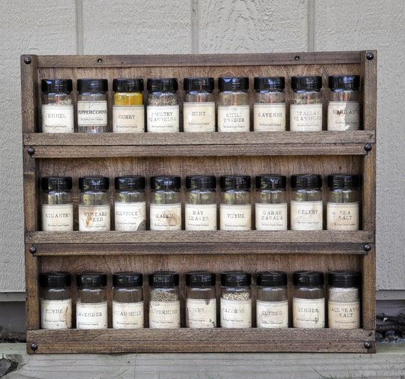 Apothecary Jar Storage Spice Rack Jar Storage Includes Slip Bar Etsy