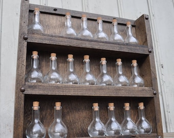 Apothecary Jar Storage Shelf Holds 21 Jars