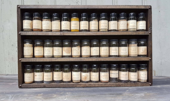 Spice Rack Wall Mount or Countertop 30x18.25 Etsy
