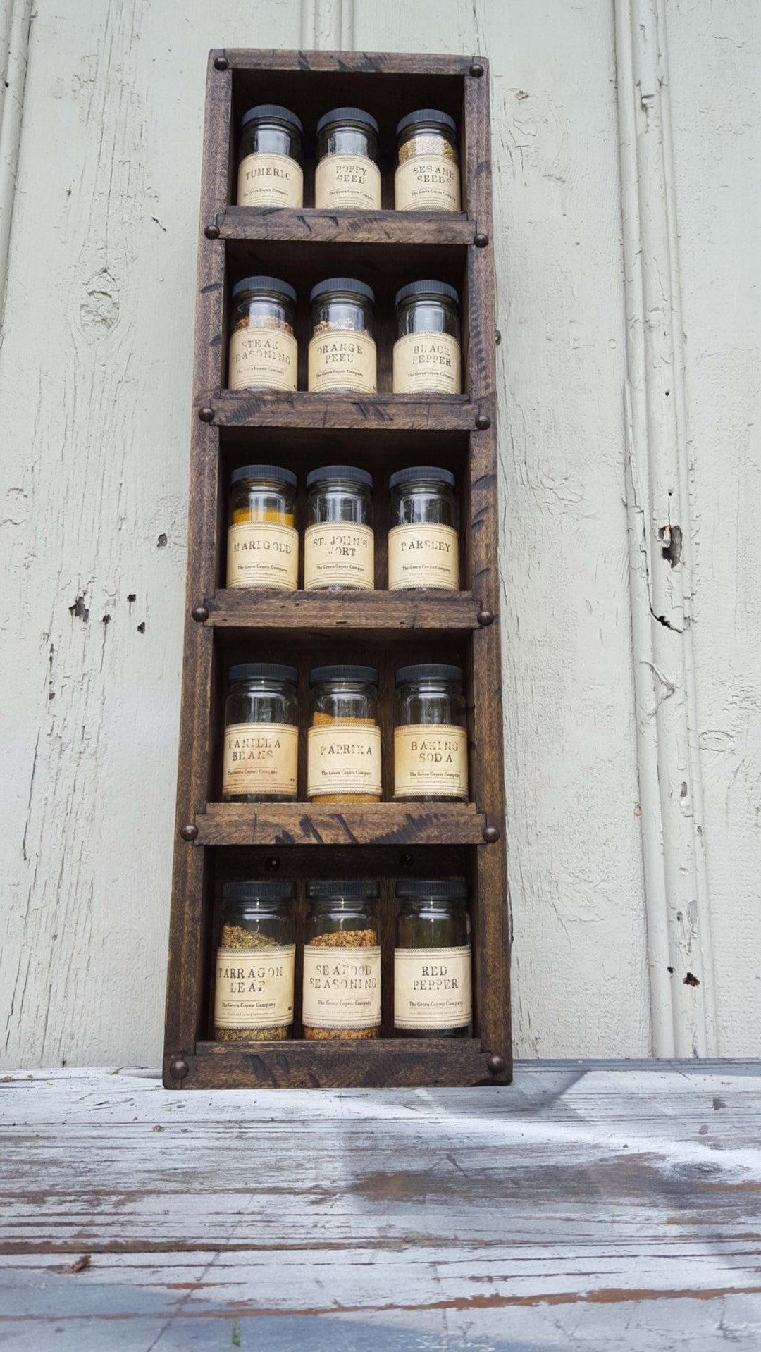 Accessory Spice Rack Display, Housewarming Spice Rack, Thin Profile ...