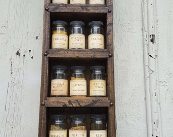 Spice Rack Display, Housewarming Spice Rack, Thin Profile Spice Rack