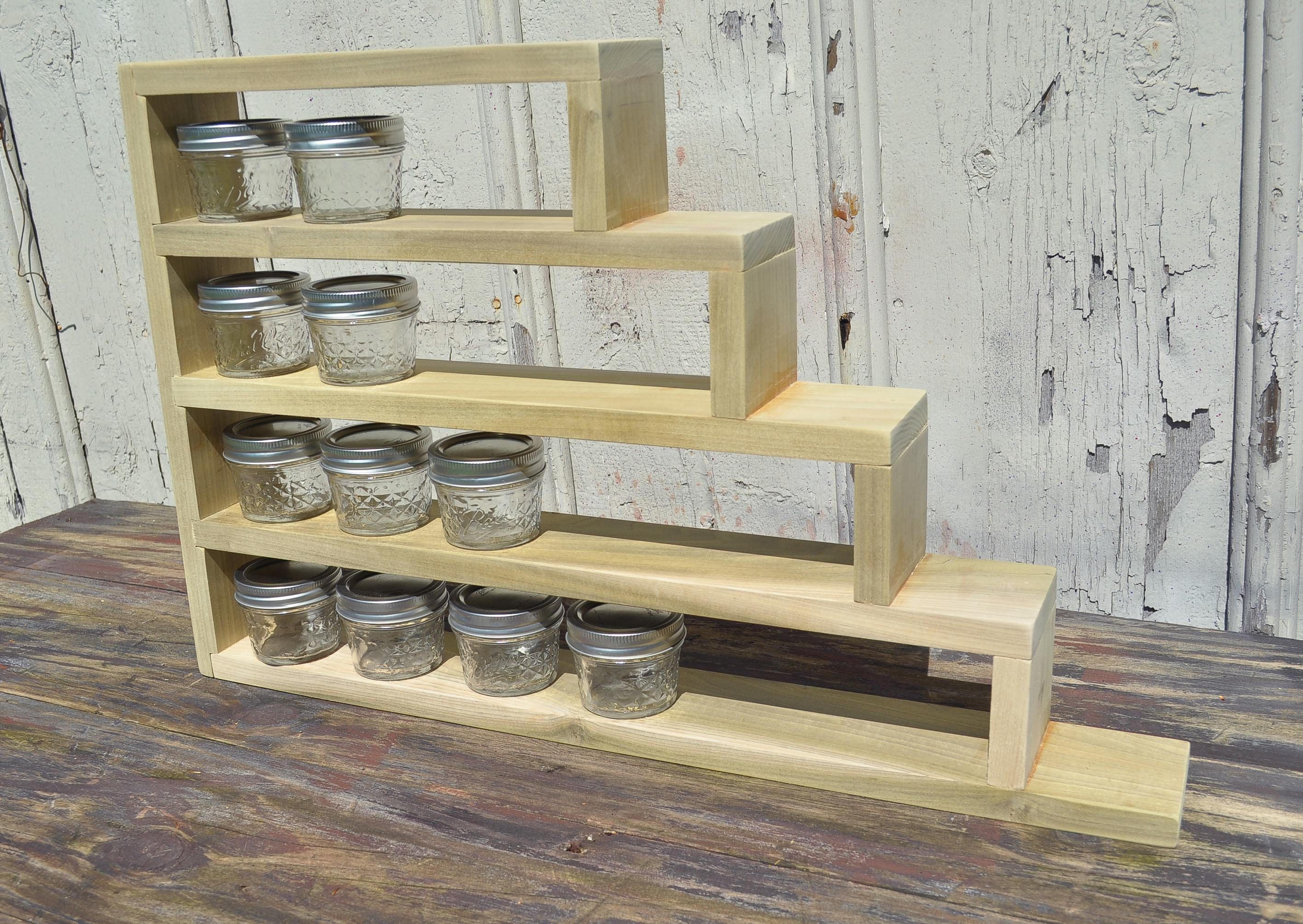 Spice Rack Stepped SPice Rack Etsy