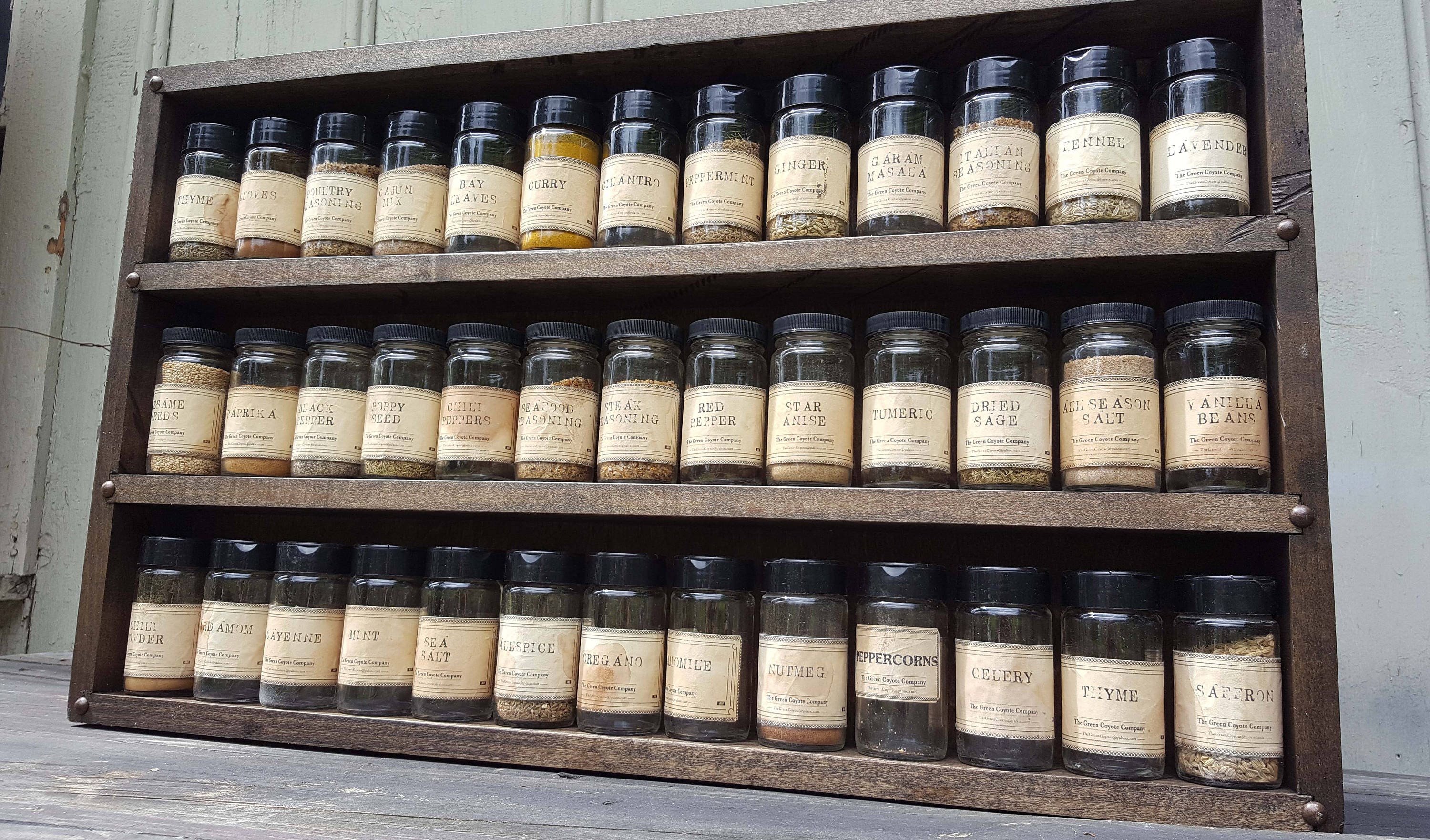 Spice Rack Wall Mount or Countertop 30x18.25 Etsy