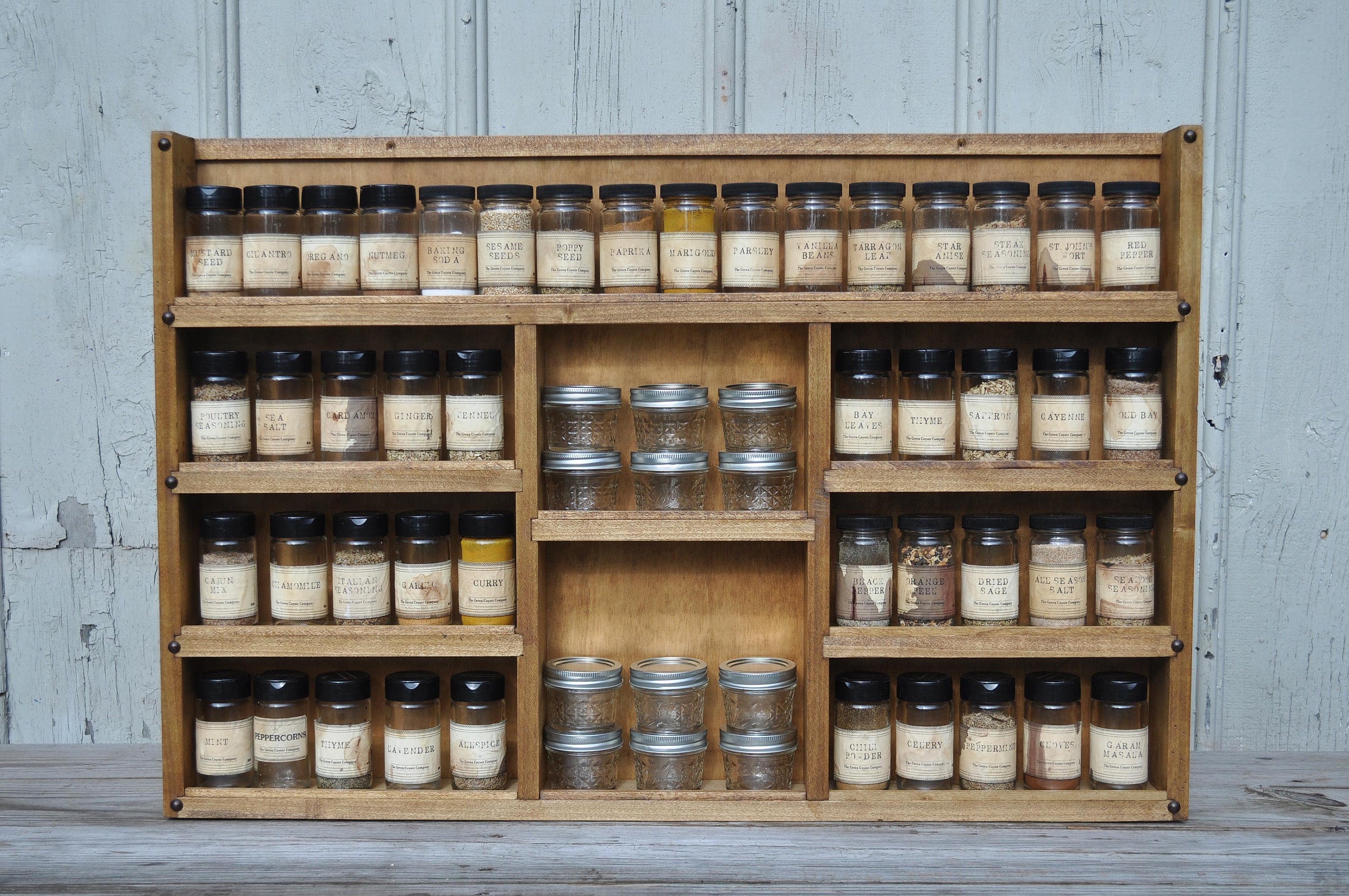 Big Spice Rack Jar Holder Mug Display 36 Wide X 24 Tall Etsy Israel