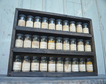 Spice Rack for 30 Spice Jars-  Green Coyote Woodworking - Spice Rack to Hold Spice Jars