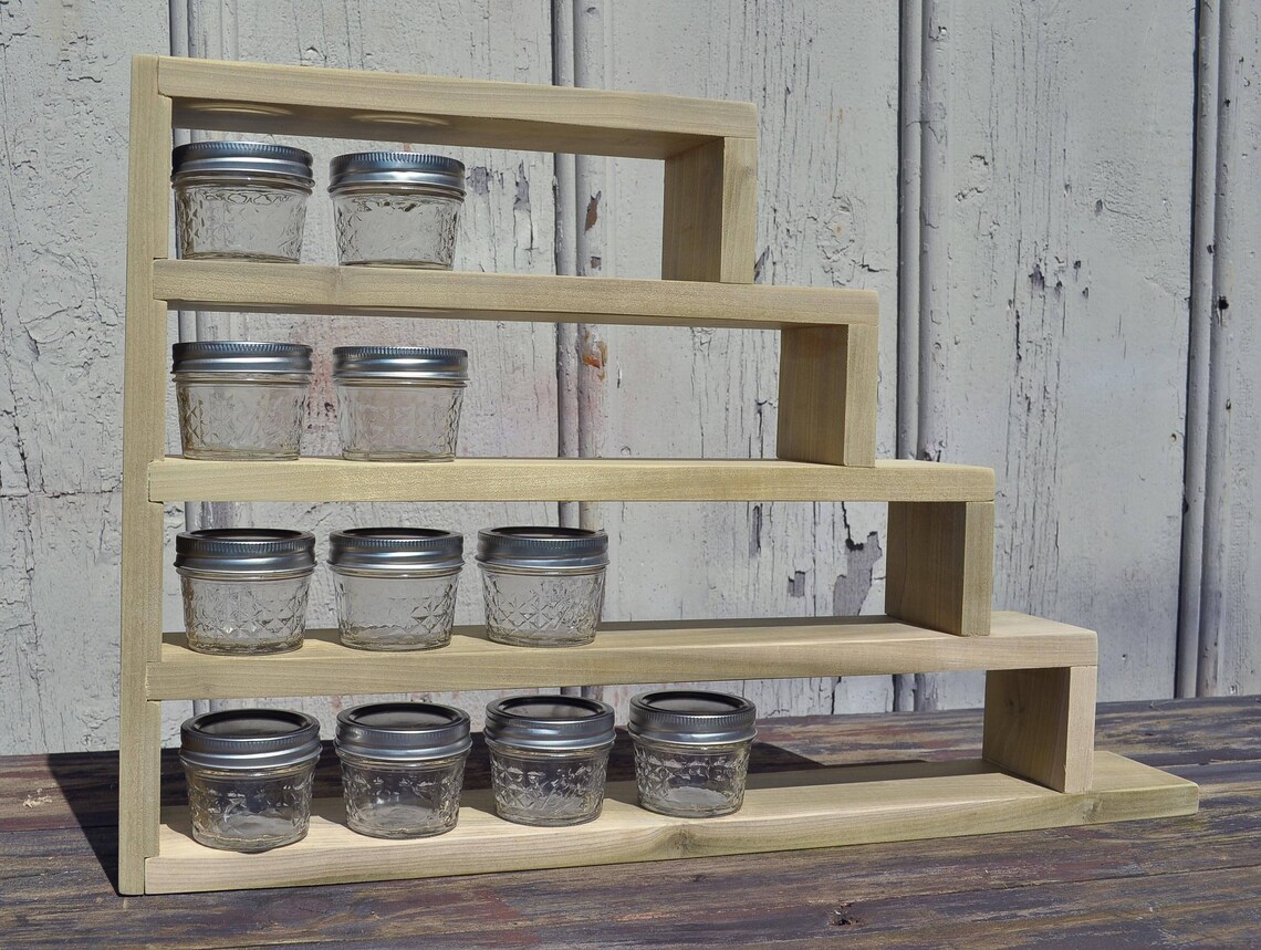 Spice Rack Stepped Spice Rack Etsy