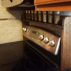 Stove Top Cover - Stove Top Spice Rack - Over the Stove Storage