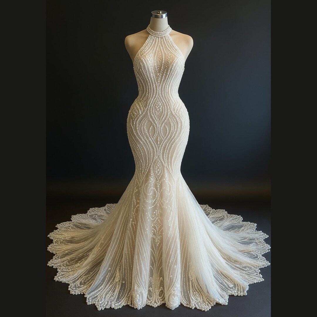 Gorgeous Lilac Tulle Beaded Wedding Prom Dress,Mermaid Evening Dress Y8057