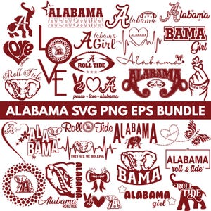 Alabama Roll Tide PNG, Roll Tide Bama Football Shirt, Alabama Sport PNG Football, Crimson Roll Tide Bama Printable PNG, Alabama sign svg