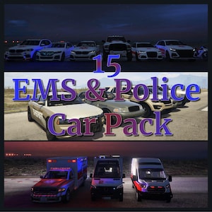 15 EMS and Police car pack| Fully optimized | High Quality
