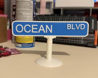 Ocean Blvd Street Sign Ornament