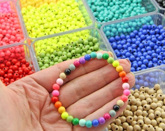 Enamel Sprinkles Round Beads, 6mm, 10 beads, DIY Jewelry Making, Round Spacers, DIY Crafts, Spacer Beads, Beaded Jewelry, Rainbow Beads