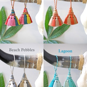 Temple Belle Home Decor Tassels, Ready to Ship Little Luxuries for Women, Purse Charm, Bag Swag, Artisan Made Fancy Bohemian Tassel, 7 image 6
