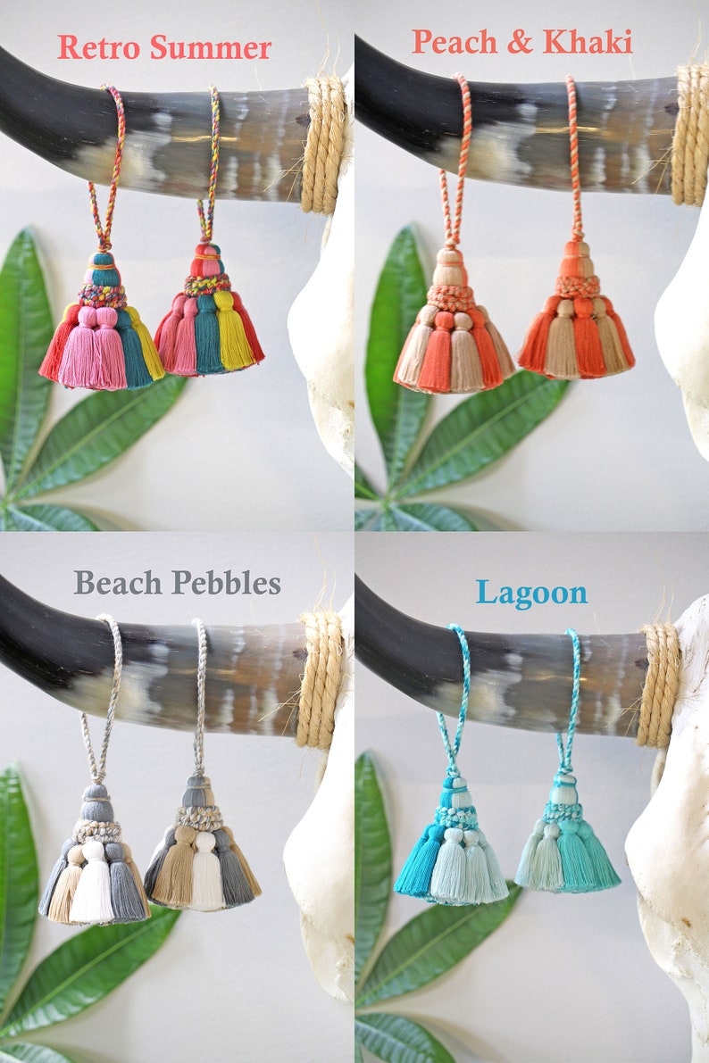 Temple Belle Home Decor Tassels, Ready to Ship Little Luxuries for Women, Purse Charm, Bag Swag, Artisan Made Fancy Bohemian Tassel, 7 image 6