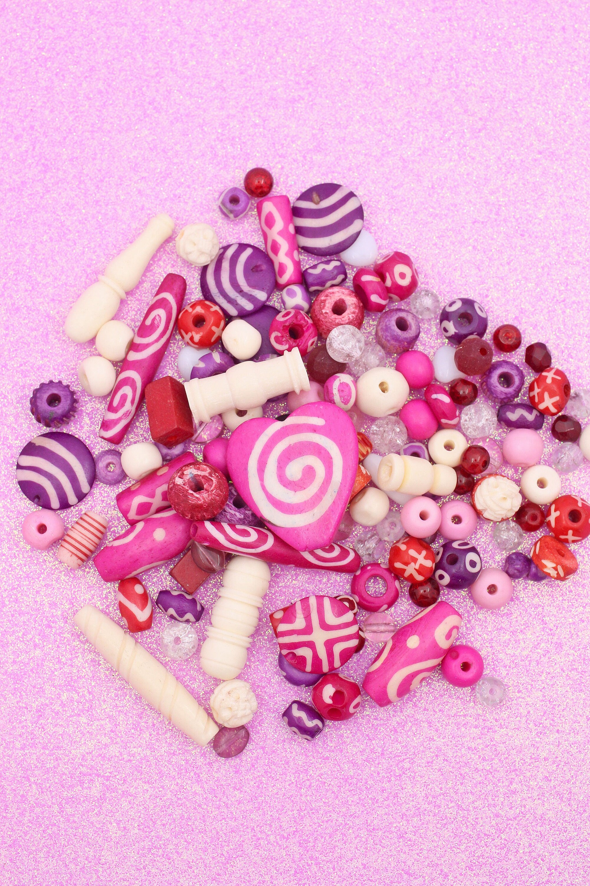 Valentines Day Bead Grab Bag, SOUL MATE, discounted beads, sale