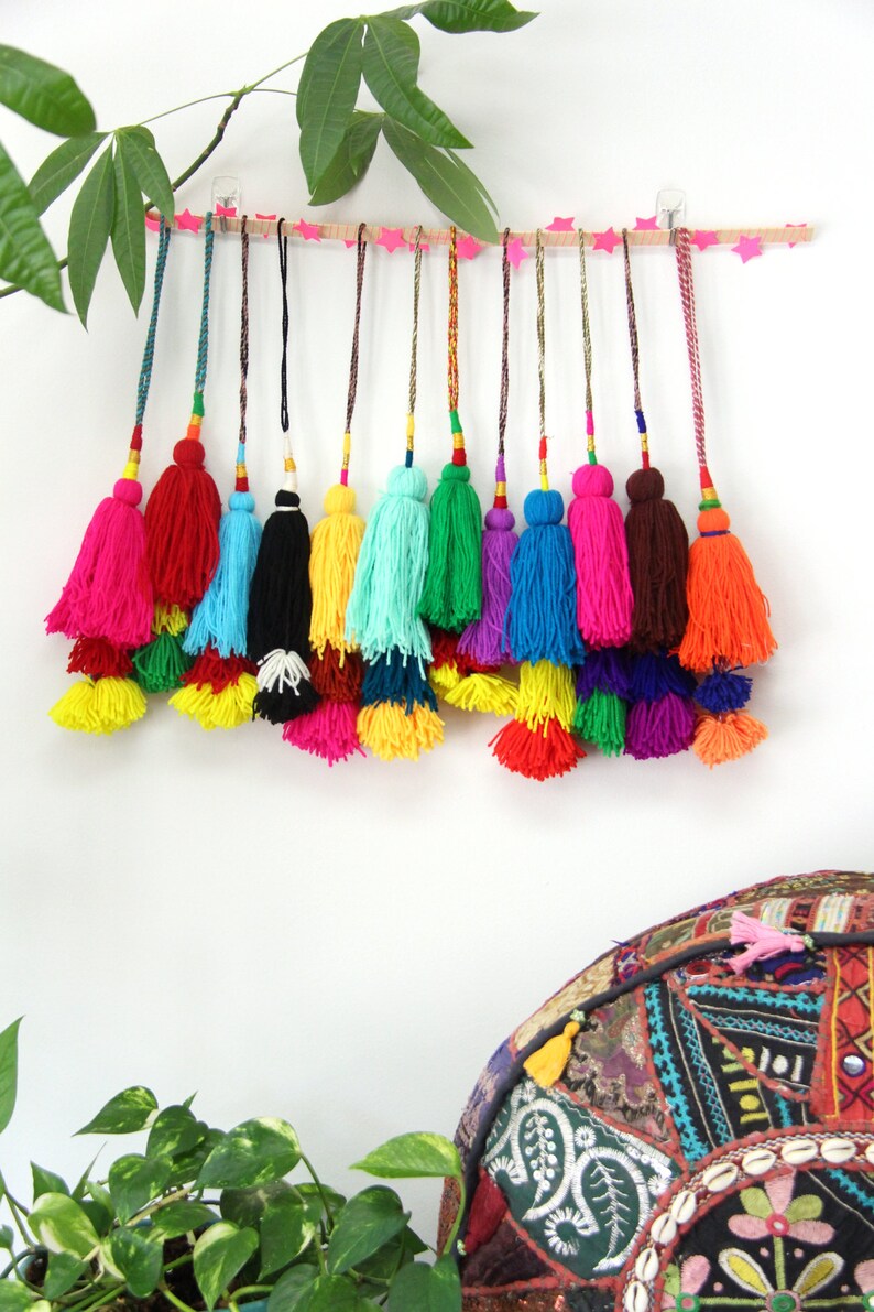 Put a Pom Pom on it Camel Swag Pom Pom, Tassel, Decoration, Bohemian Gypsy Fashion Design, Upcycling, Accessory, Choose your Color image 1