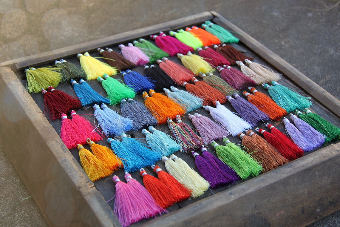 SILK TASSELS New Colors Art Silk Tassel Jewelry Making DIY Etsy