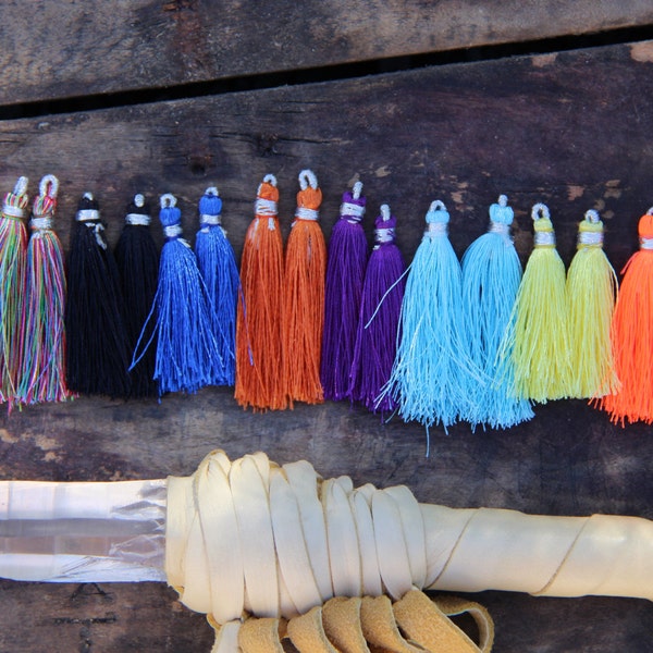 Wild Child, Art Silk Tassels from India, Bright Jewelry Making Tassels or Craft Supplies, Boho Bracelet, Mala Tassels, 2" Tassels