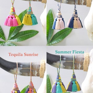 Temple Belle Home Decor Tassels, Ready to Ship Little Luxuries for Women, Purse Charm, Bag Swag, Artisan Made Fancy Bohemian Tassel, 7 image 5