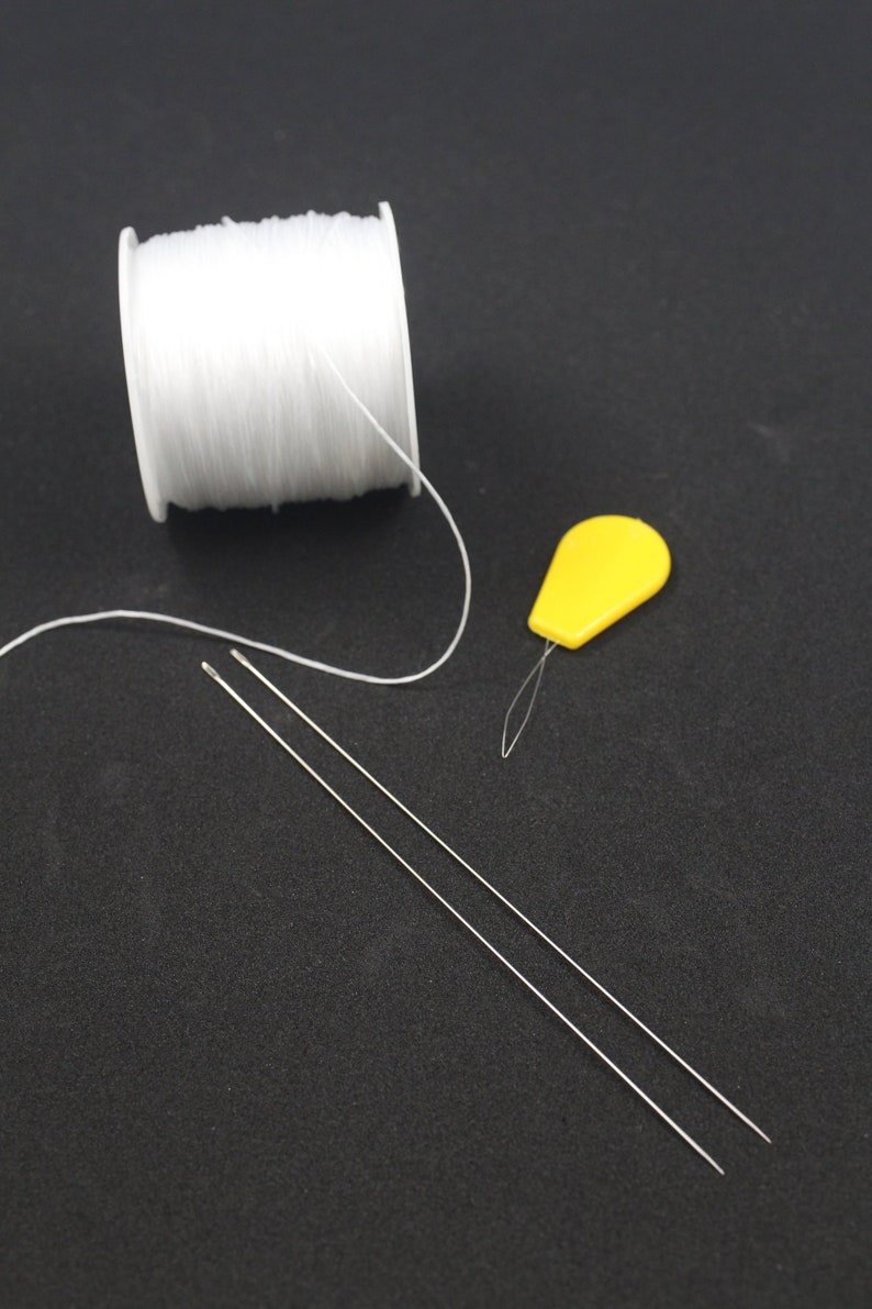 Elastic Spool Beading Needles & Needle Threader for Enamel Etsy