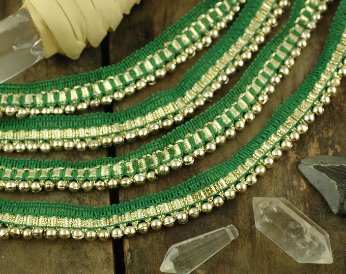 Beaded Fringe Trim Grass Green Traditional Indian Beaded Etsy