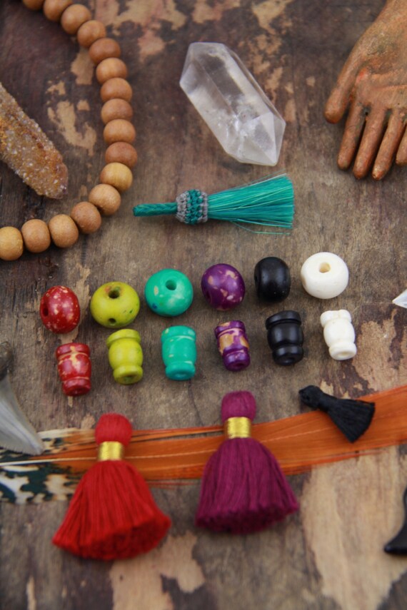 12mm Bone Guru Beads Colorful 3 Sets 6 Beads Yoga Mala Etsy