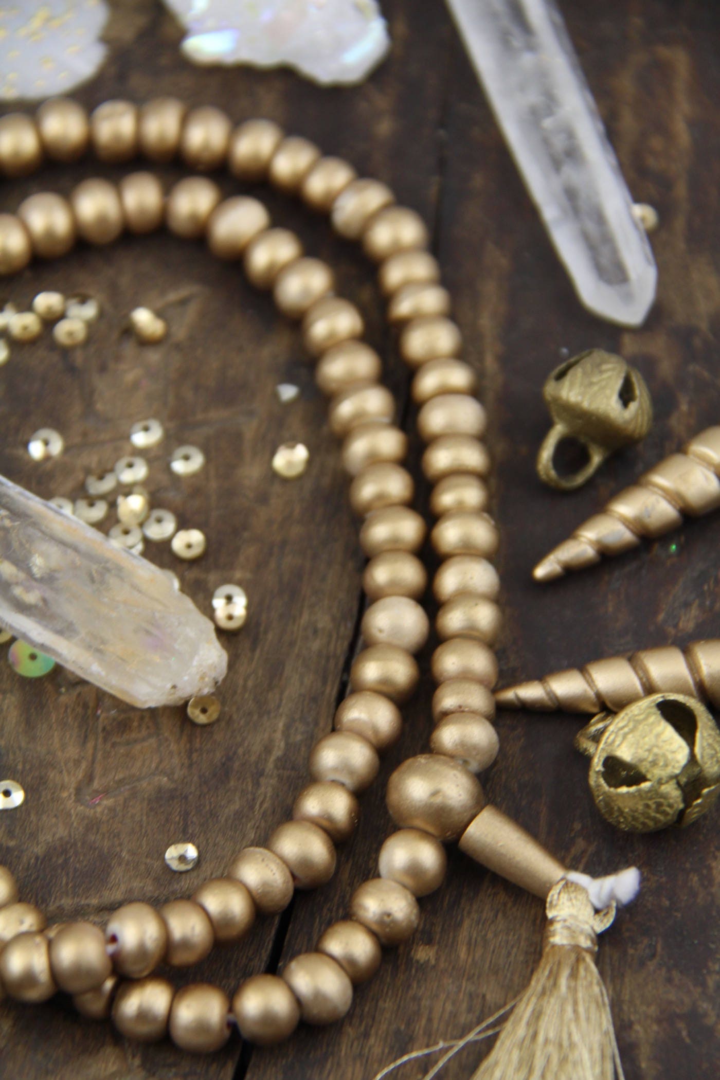 Golden Glow Mala: 108 Bone Bead Spacers, Yoga Inspired Jewelry Making  Supply, Bohemian Necklace, Prayer Beads, Meditation Tool, Yogi Gift 