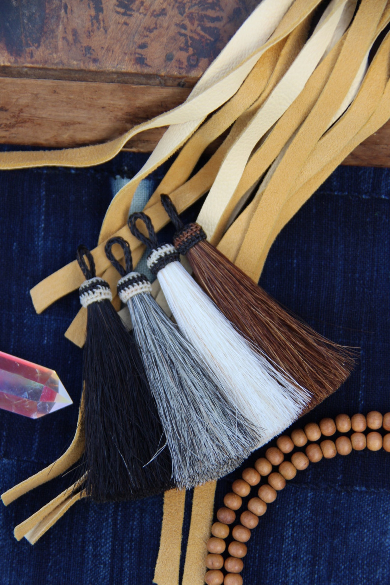 Horse Hair Tassels Handmade Natural Colors Rustic Bohemian Etsy