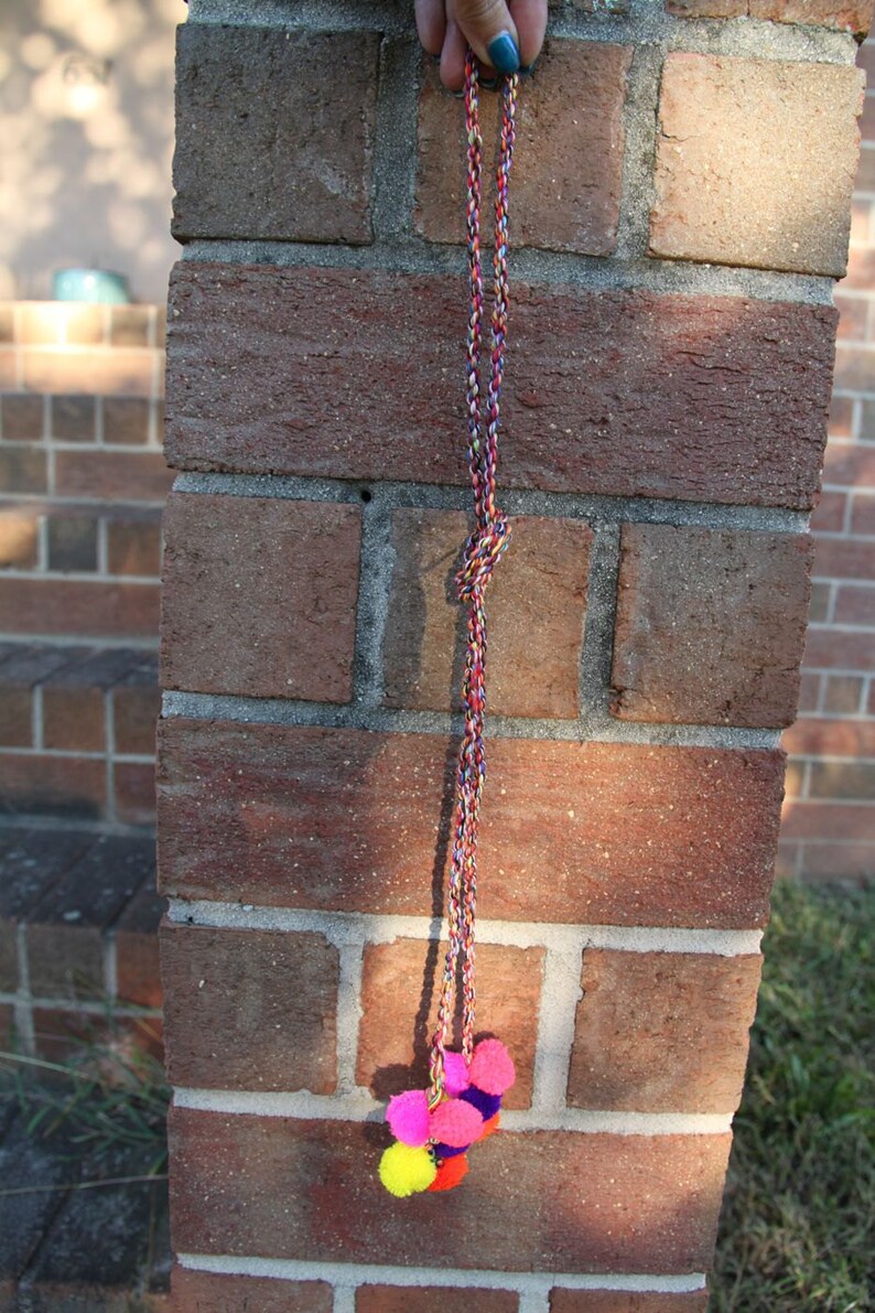 Pom Pom Camel Swag Neon MultiColored Camel Necklace Etsy