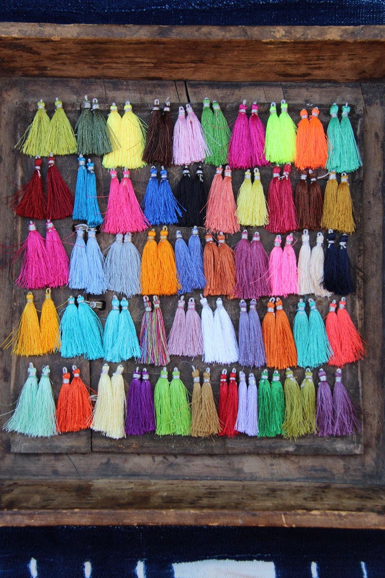 SILK TASSELS New Colors Art Silk Tassel Jewelry Making DIY Etsy
