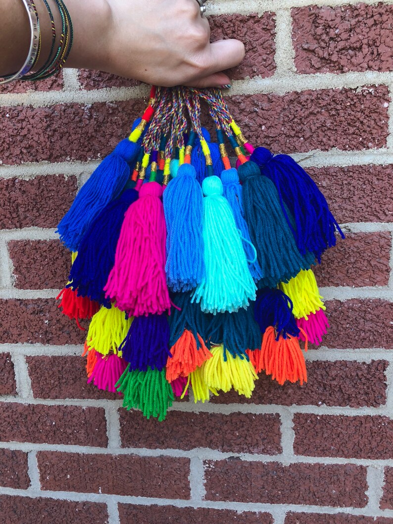 Tassel Purse Charm Handbag Charm Bright Colorful Camel Swag Etsy