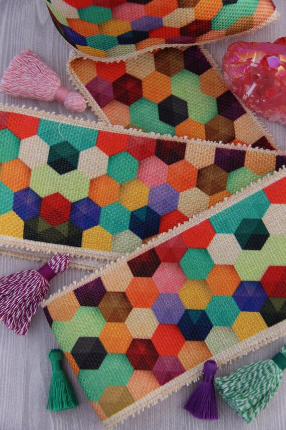 Multi-Color Mini Honeycomb W/Tassels Decorations | 3pcs