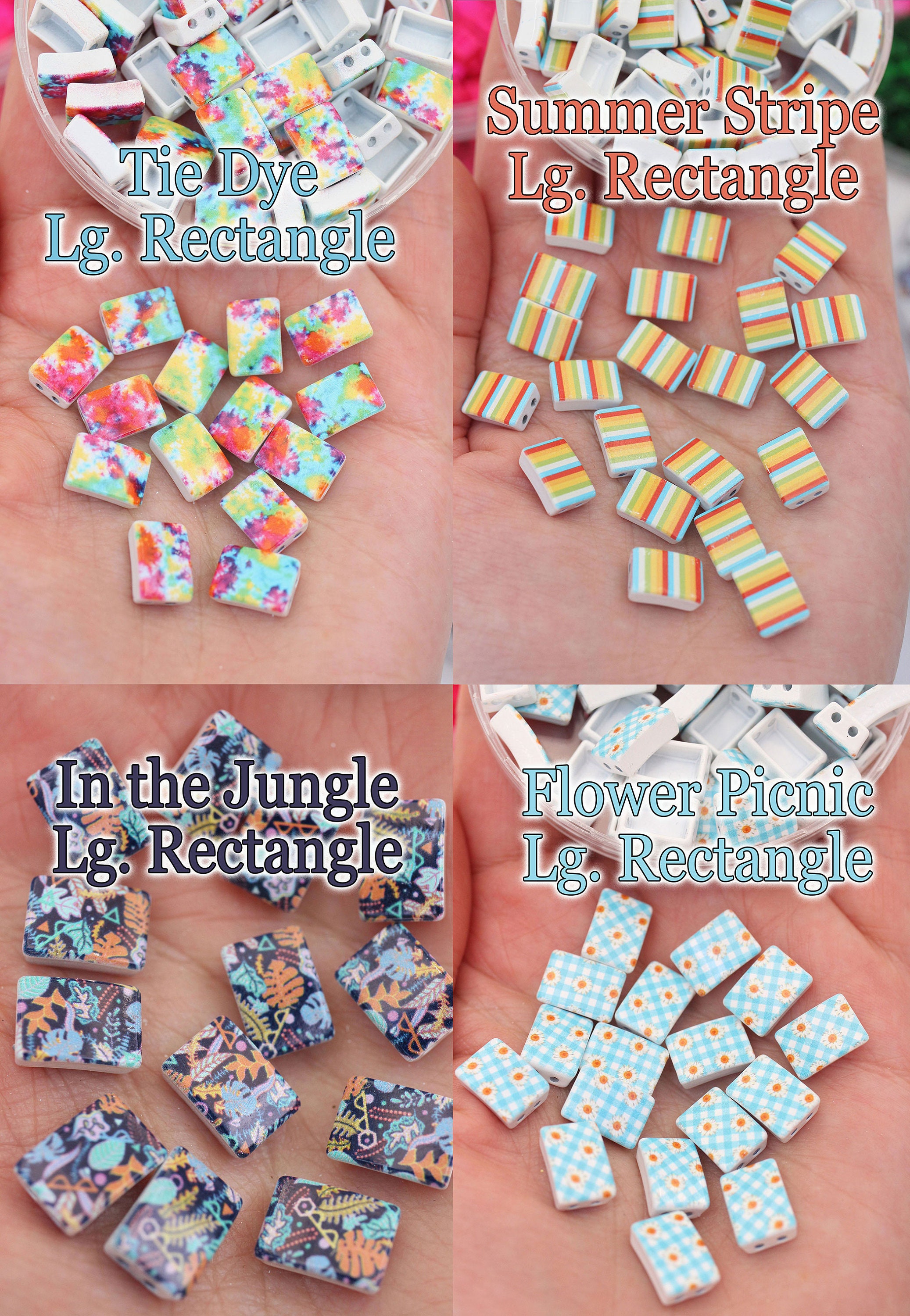 Letter Square Enamel Tile Beads – Beadniks Chicago