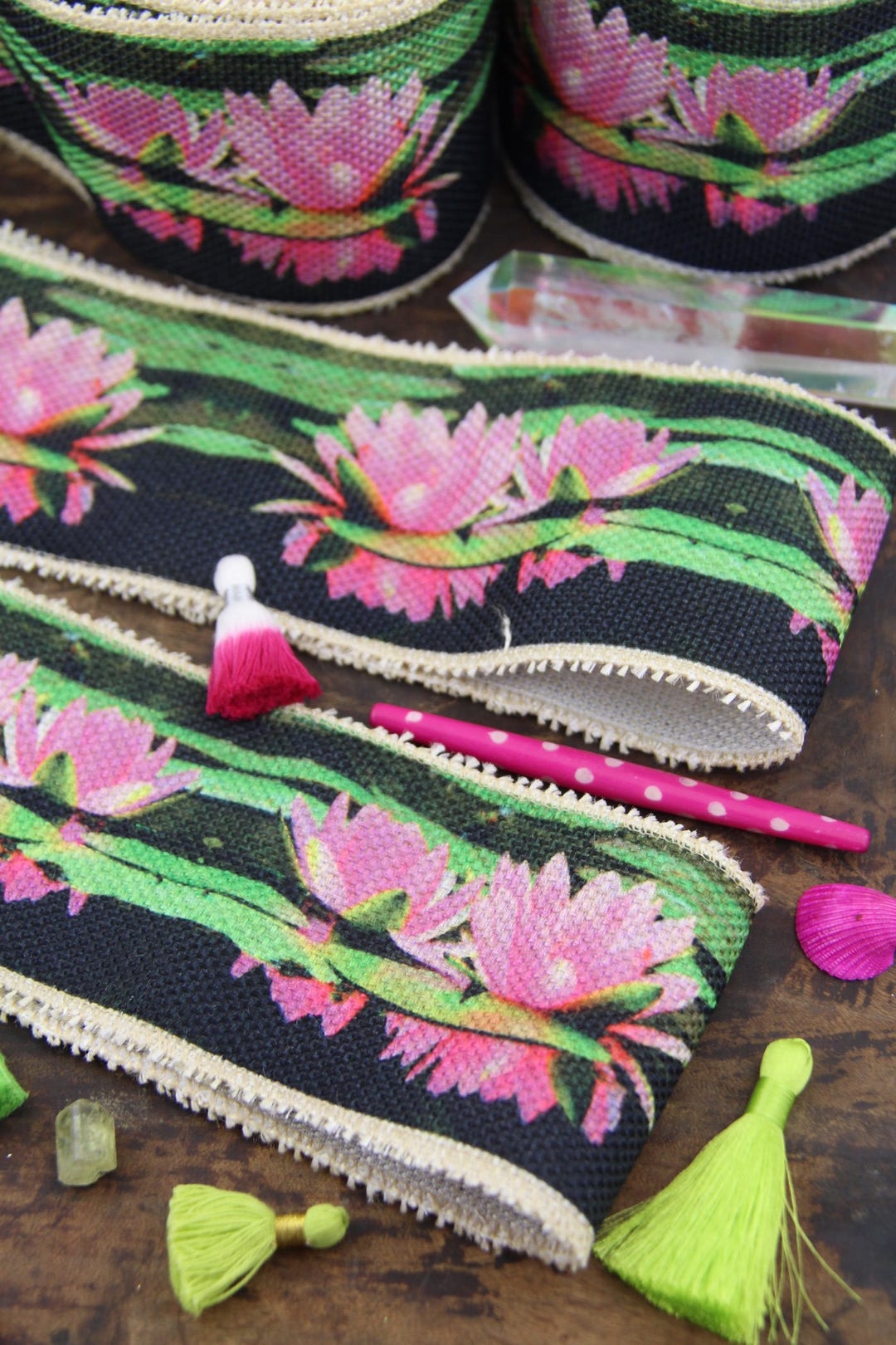 Lotus Flower Ribbon, Holiday Ribbons, Wholesale Ribbon Manufacturer
