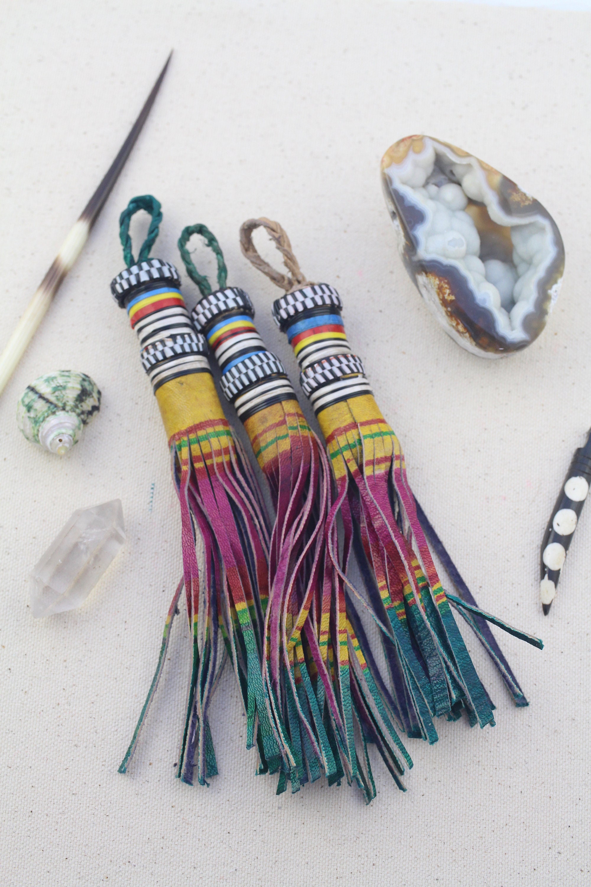 5Pcs Crystal Bead Tassel Silky Handmade Soft Craft Tassels with Loops for  Jewelry Making DIY Craft