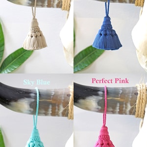 Temple Belle Home Decor Tassels, Ready to Ship Little Luxuries for Women, Purse Charm, Bag Swag, Artisan Made Fancy Bohemian Tassel, 7 image 7