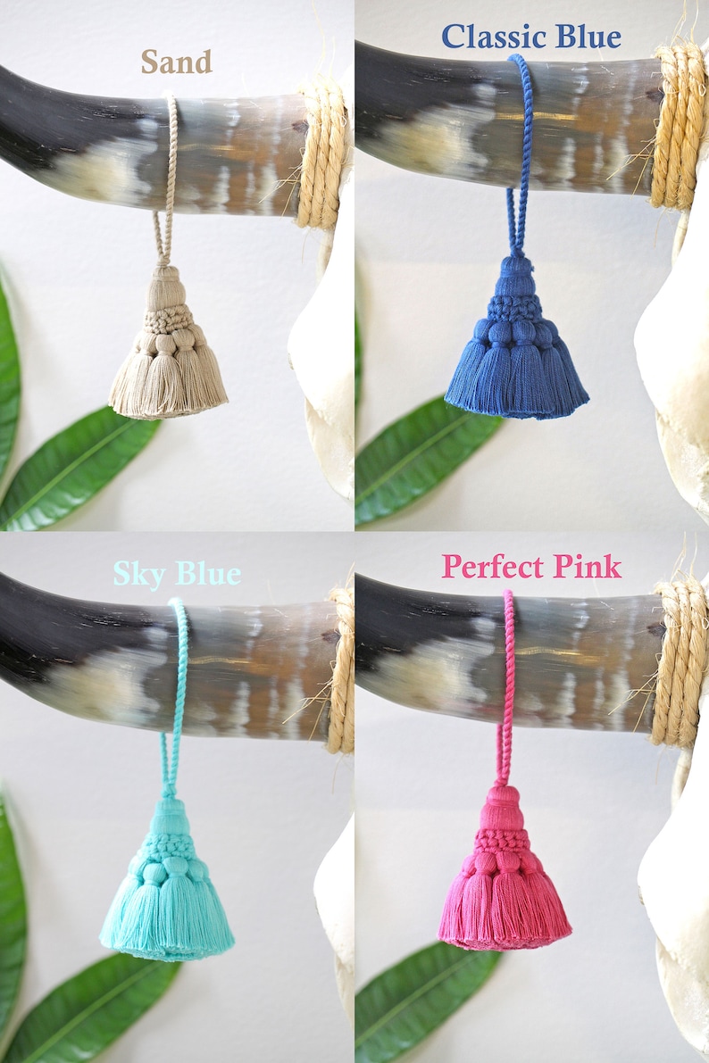 Temple Belle Home Decor Tassels, Ready to Ship Little Luxuries for Women, Purse Charm, Bag Swag, Artisan Made Fancy Bohemian Tassel, 7 image 7