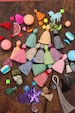 2' Cotton Tassels: Baker's Twine 2-Color Fringe Pendant, Boho Mala Necklace Charm, Jewelry Supplies, Handmade Preppy Festival Charm, 1 piece 
