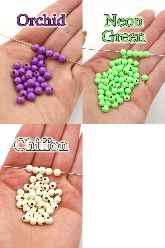 Enamel Sprinkles Round Beads, 6mm, 10 Beads, DIY Jewelry Making