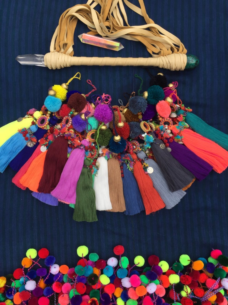 Mother/'s Day Gift Ideas Large Luxe Tassel Pom Pom Charms 10 Bag Purse Charm Ready to Ship Little Luxuries for Women Designer Quality