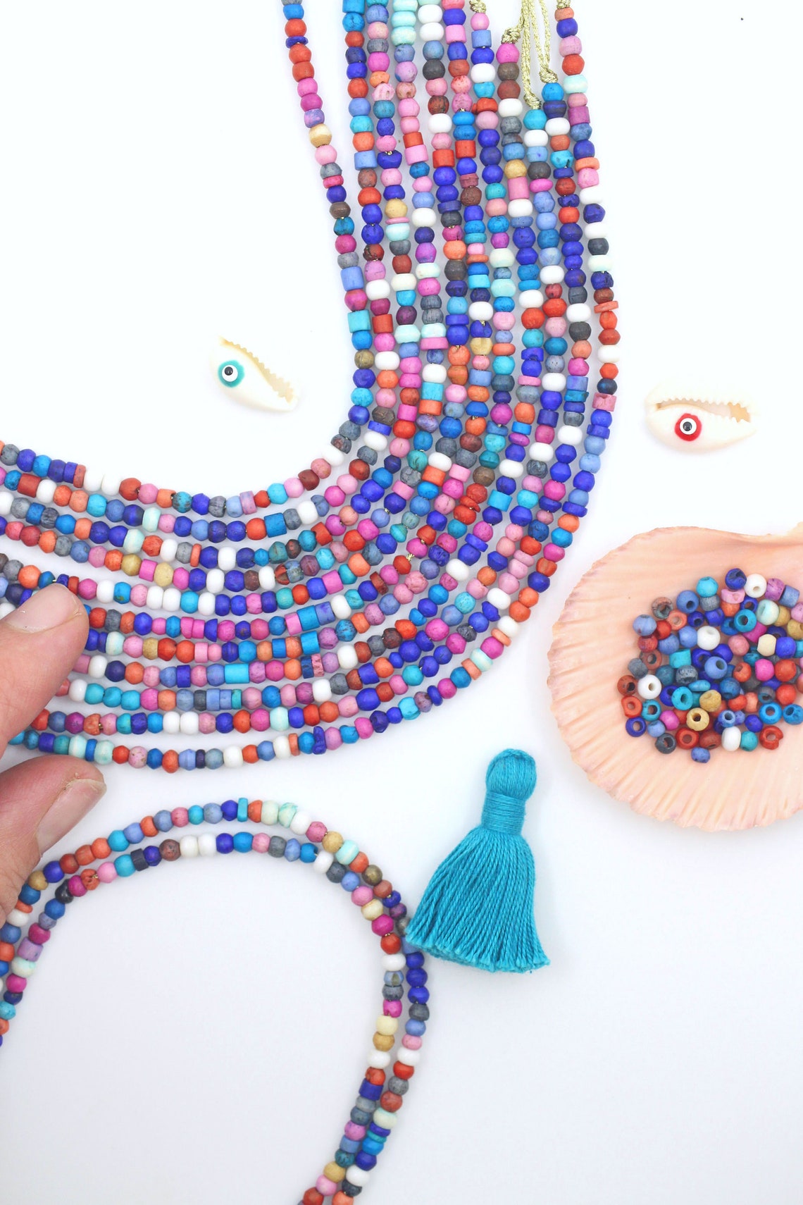 Colored Wood Beads 4mm Hand Cut Beads Blue Red Pink Etsy