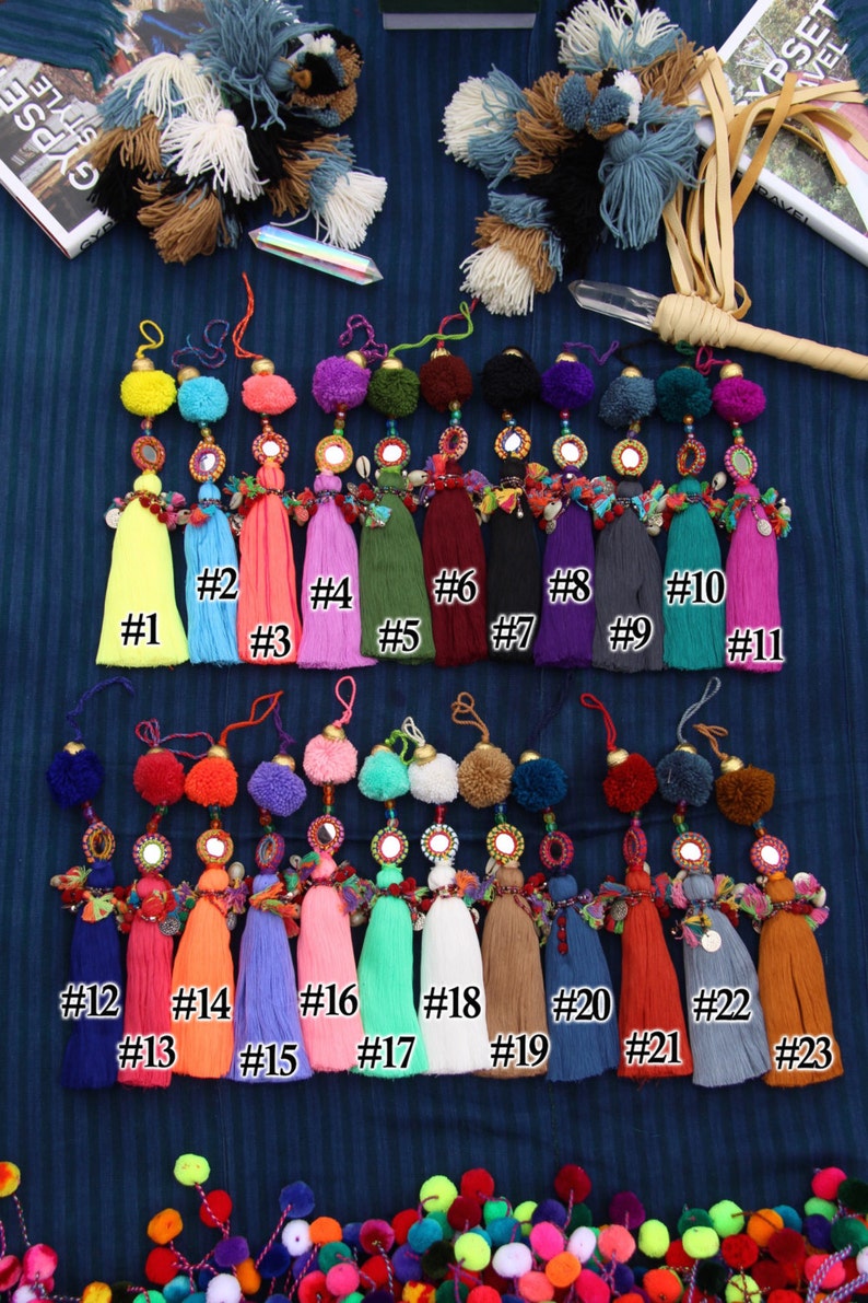 Mother/'s Day Gift Ideas Large Luxe Tassel Pom Pom Charms 10 Bag Purse Charm Ready to Ship Little Luxuries for Women Designer Quality