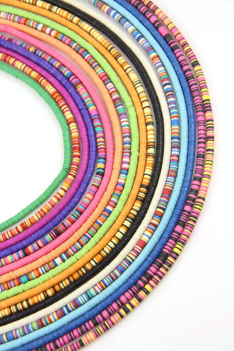 4mm Vinyl Record Beads: African Waist Beads Assorted - Etsy