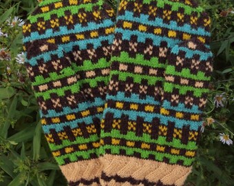 Finely Knitted Estonian Mittens in COLOR - warm and windproof